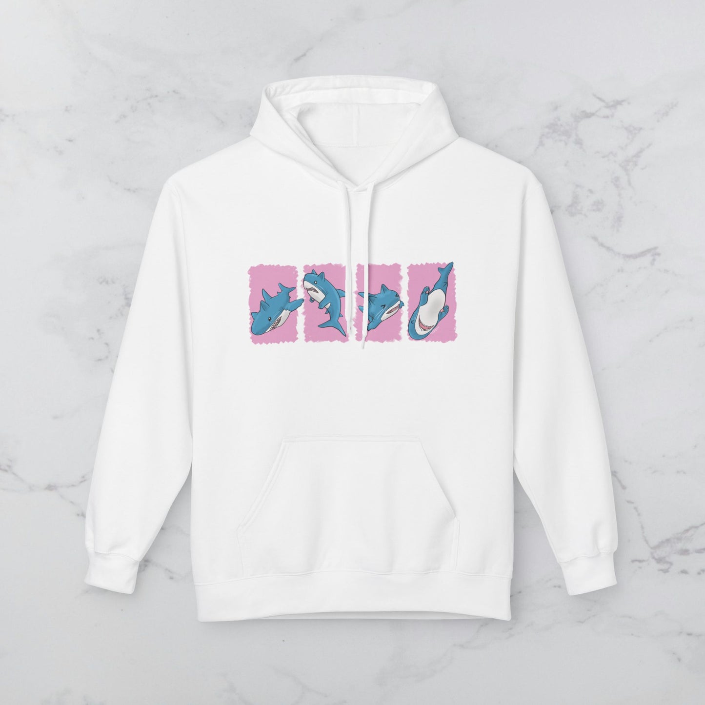 Blå Katt Hoodie