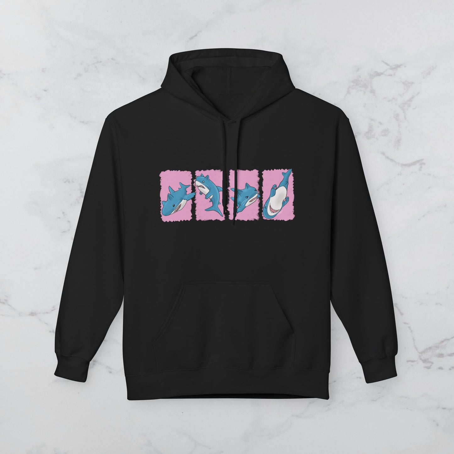 Blå Katt Hoodie