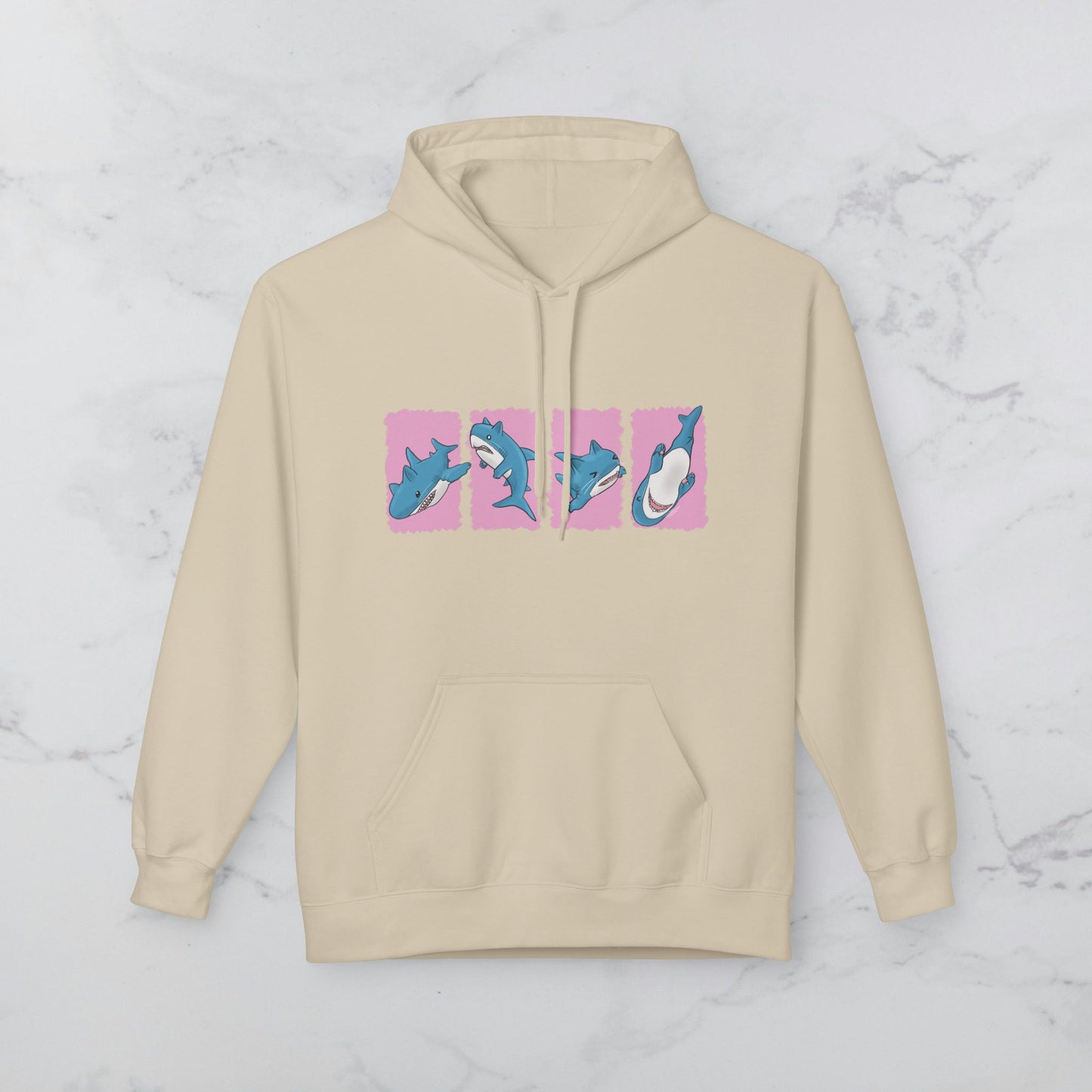 Blå Katt Hoodie