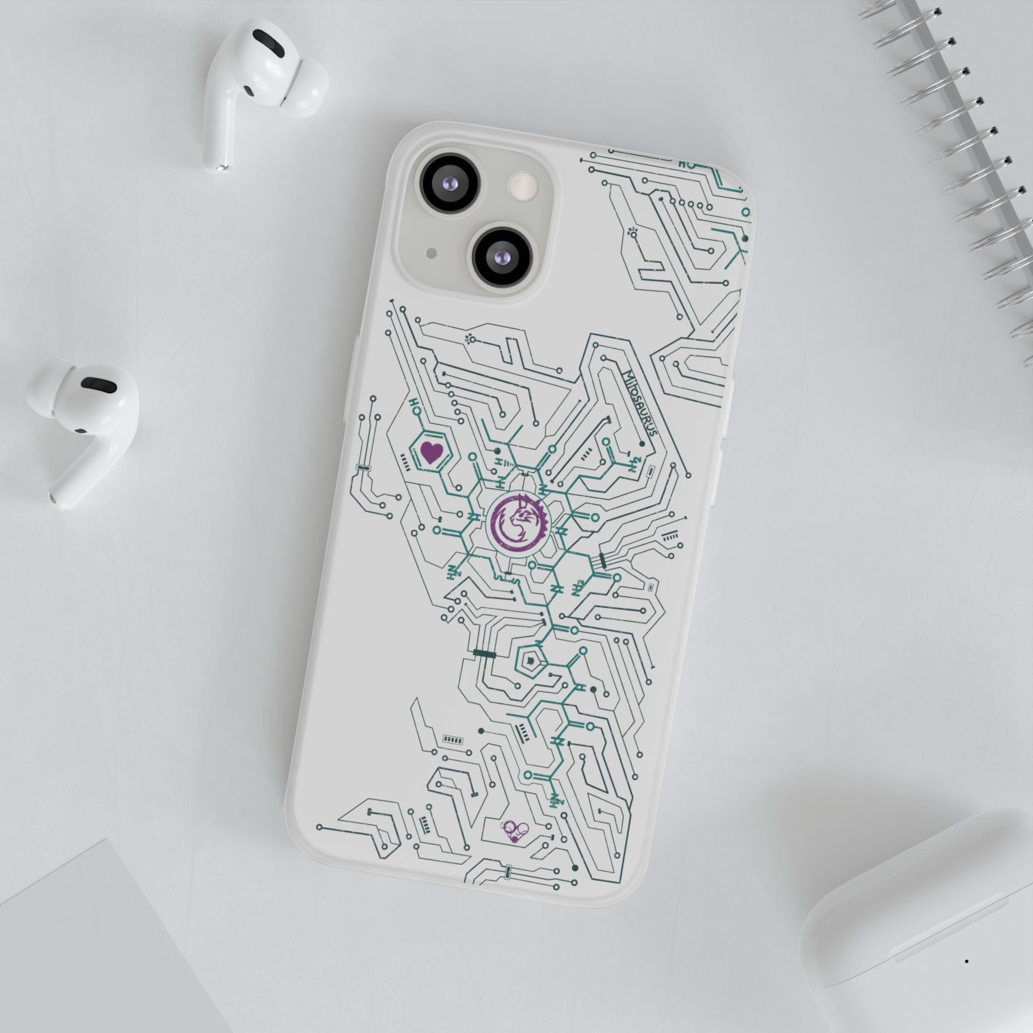 Oxytocin Molecule Circuit Board PCB Phone Case
