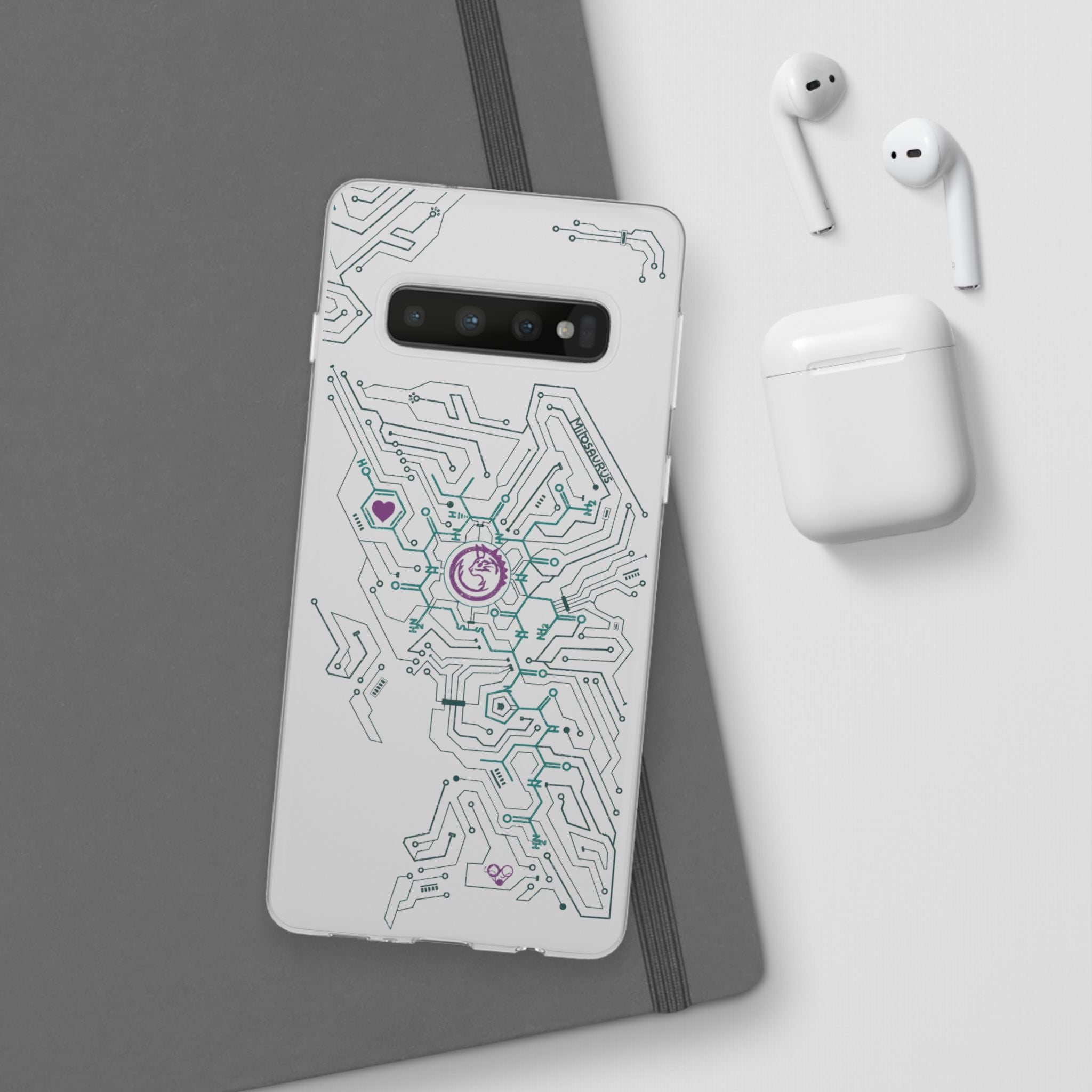 Oxytocin Molecule Circuit Board PCB Phone Case