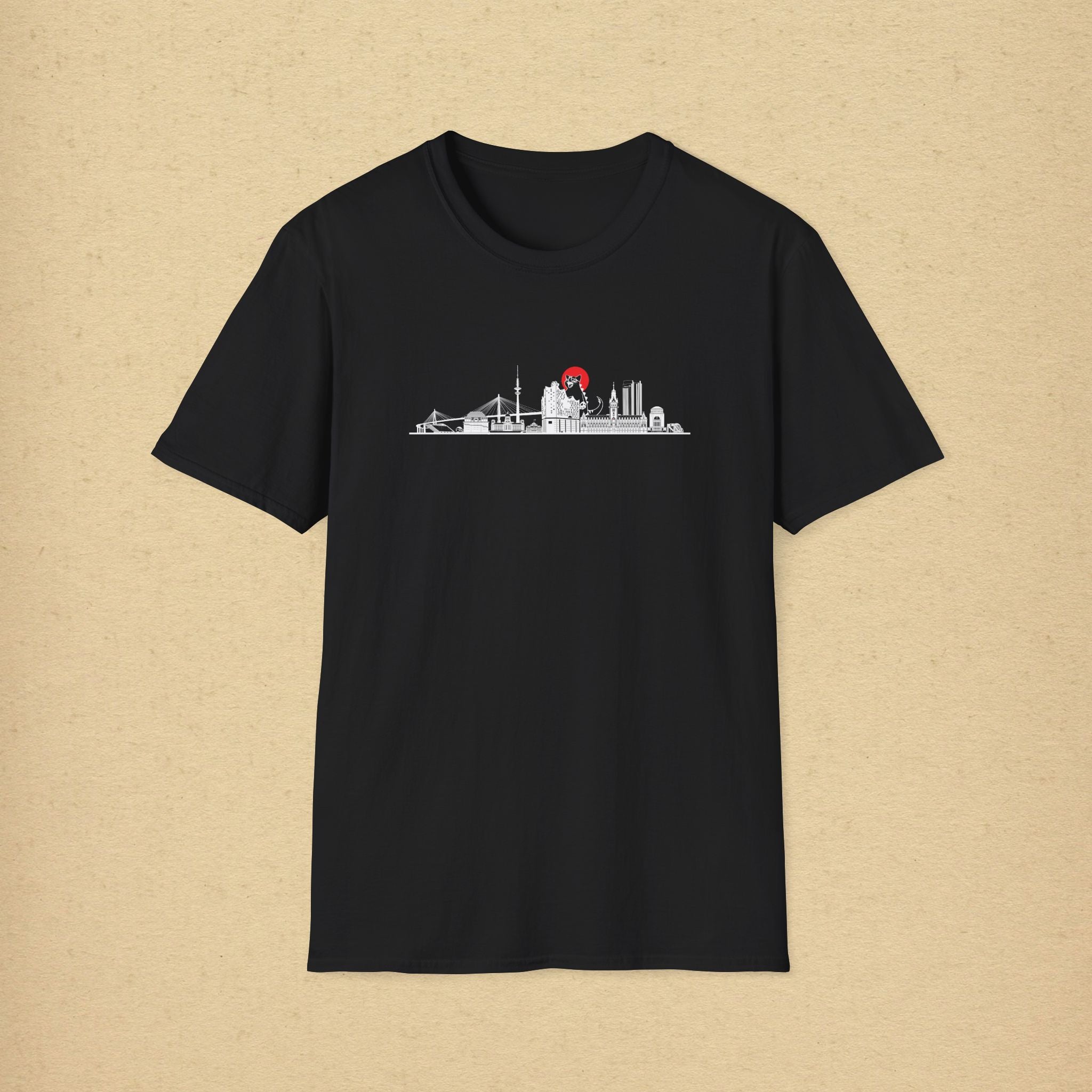 Hamburg Skyline Silhouette T-shirt