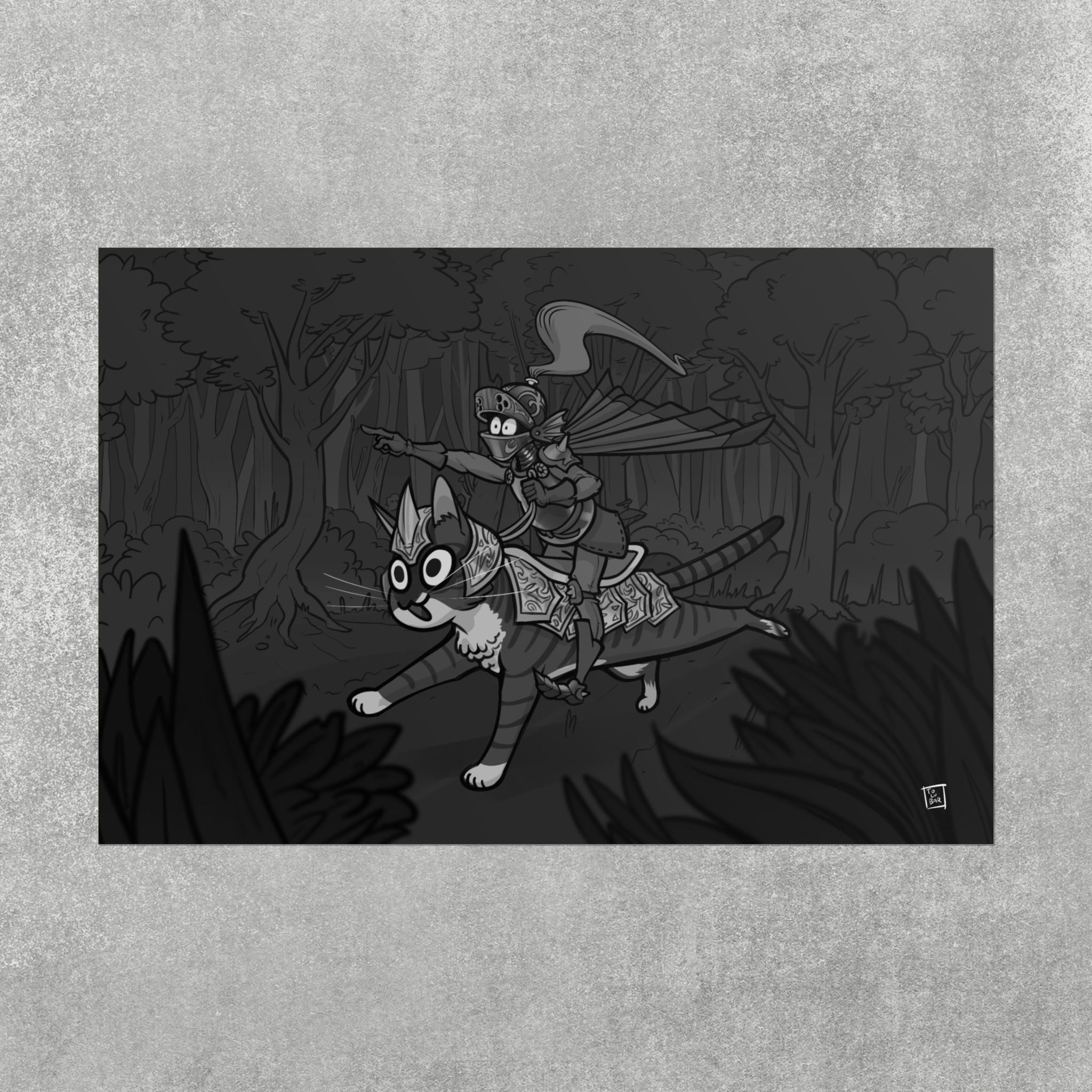 Armored Cat Poster – Mito & Knight Matthew