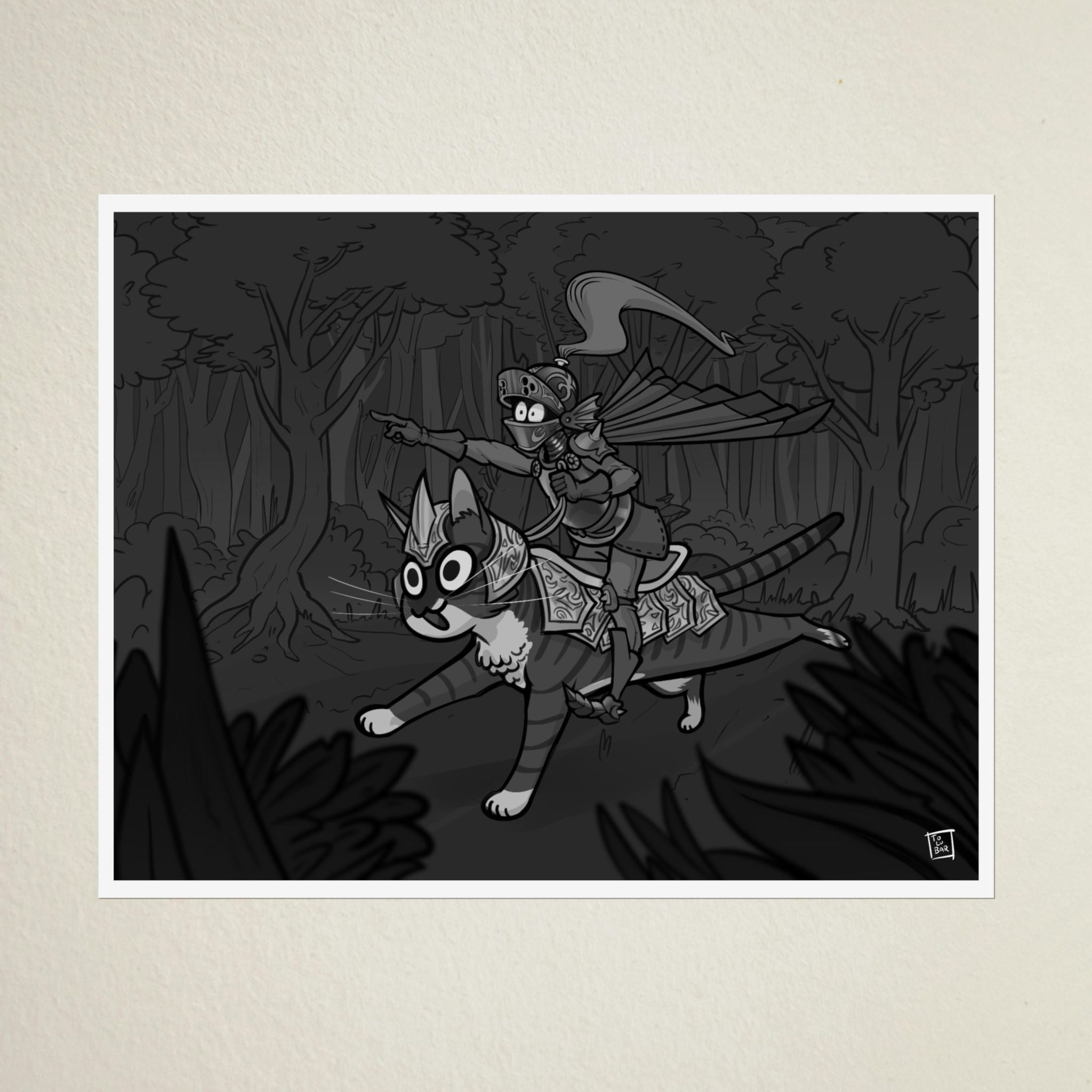 Armored Cat Poster – Mito & Knight Matthew