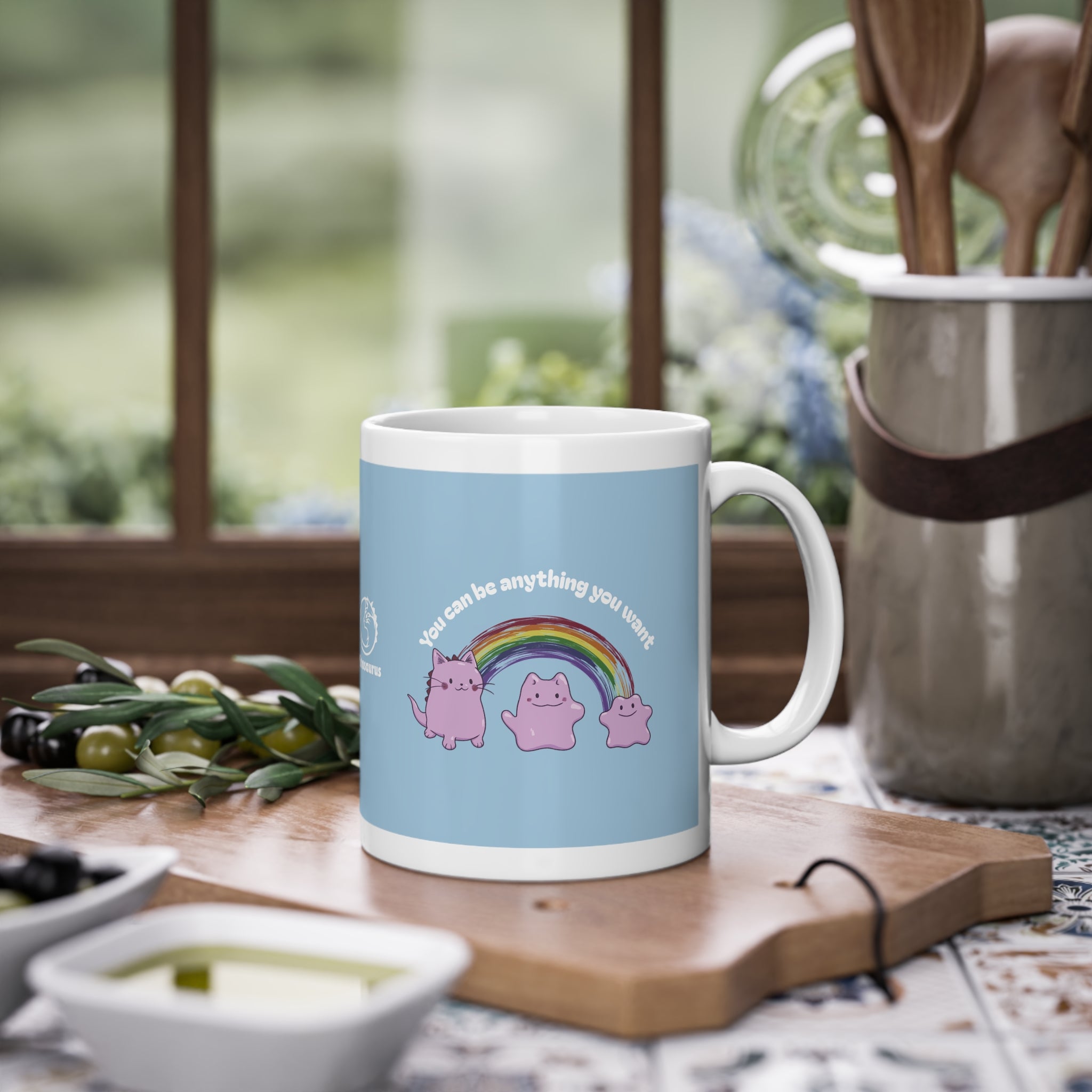 Kitto Dino Cat Mug