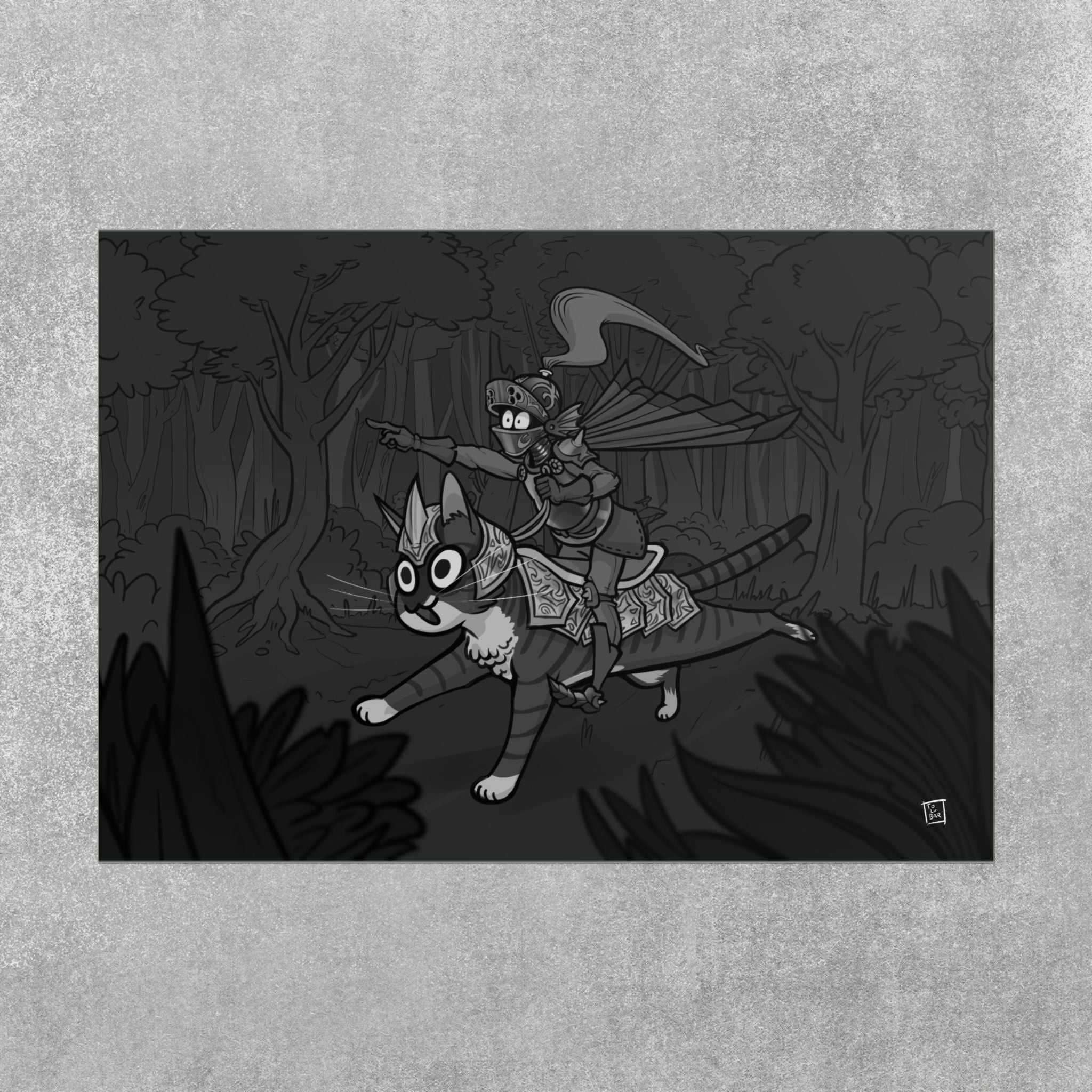 Armored Cat Poster – Mito & Knight Matthew