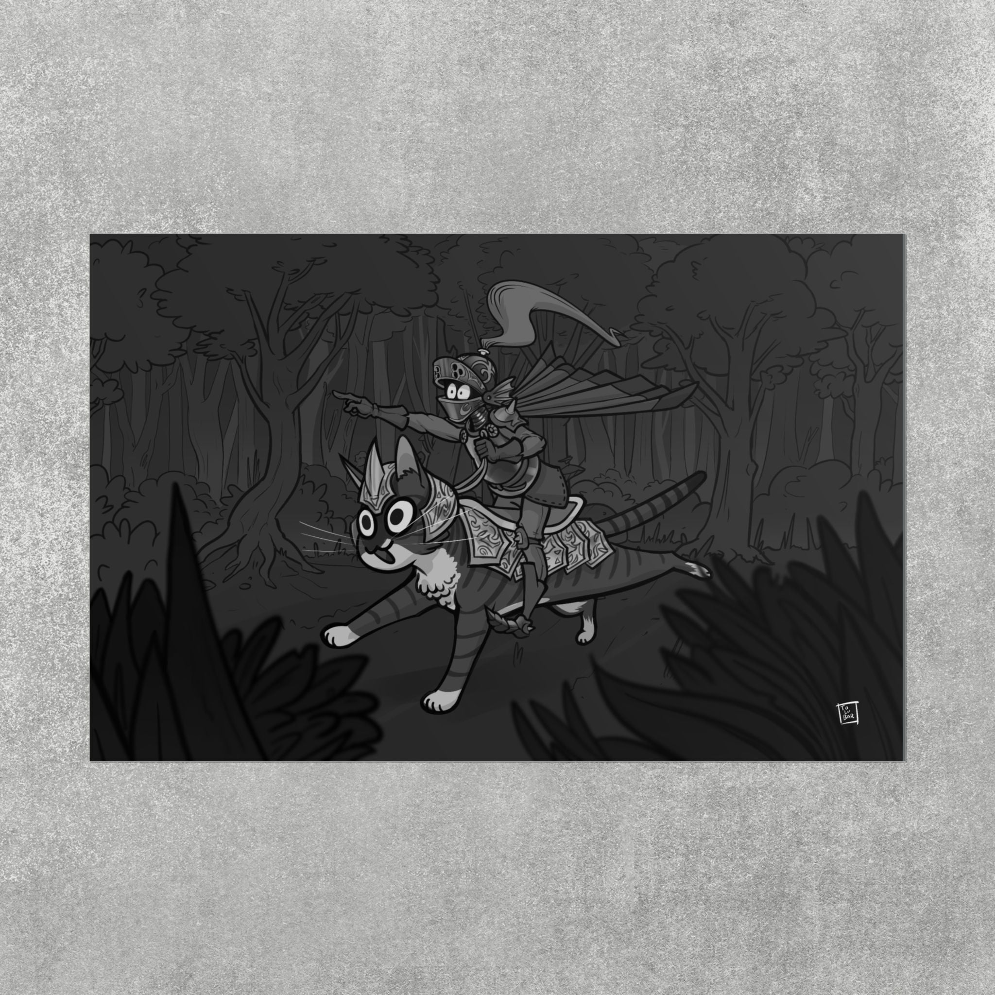 Armored Cat Poster – Mito & Knight Matthew