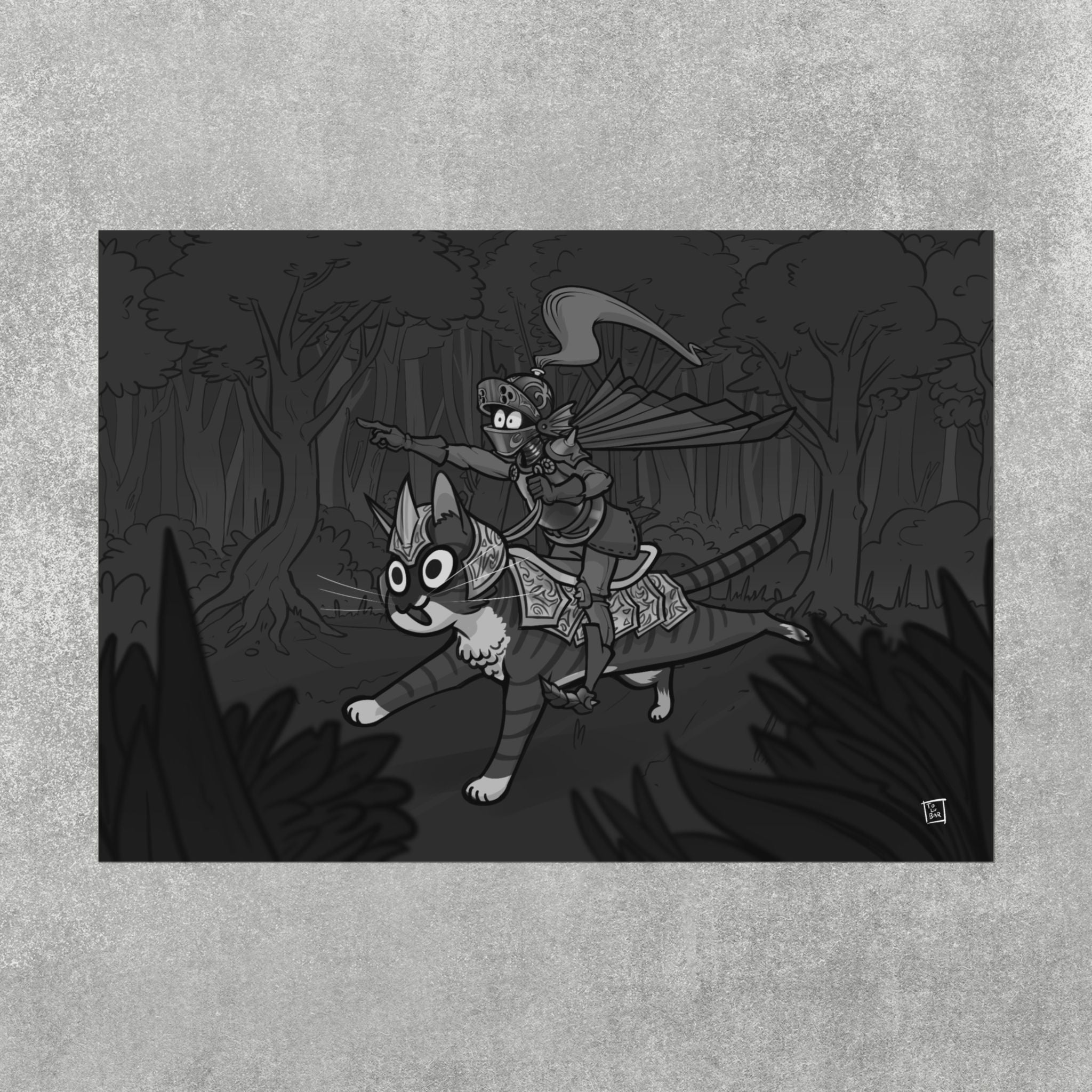 Armored Cat Poster – Mito & Knight Matthew
