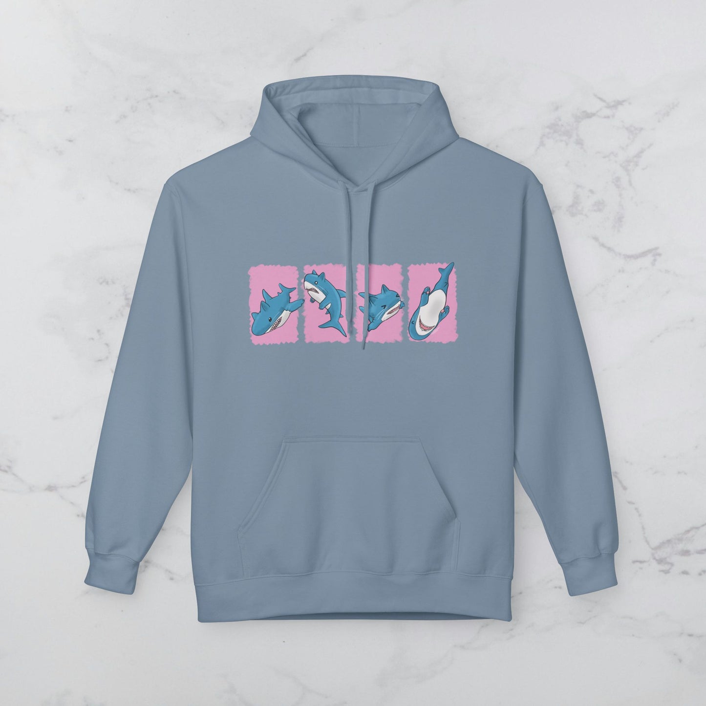 Blå Katt Hoodie