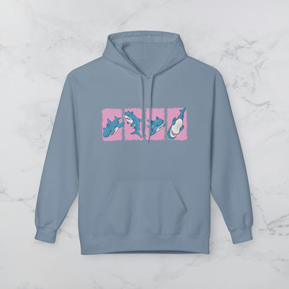 Blå Katt Hoodie