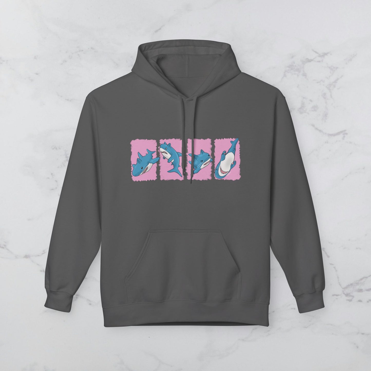 Blå Katt Hoodie