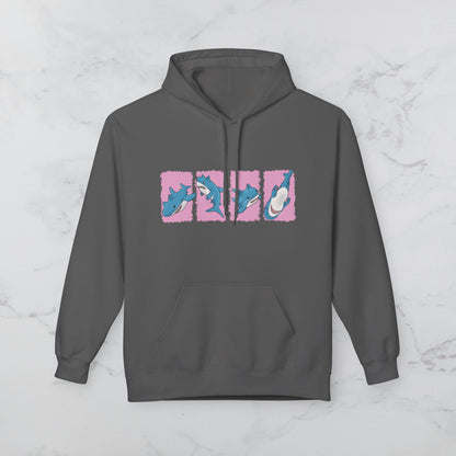 Blå Katt Hoodie