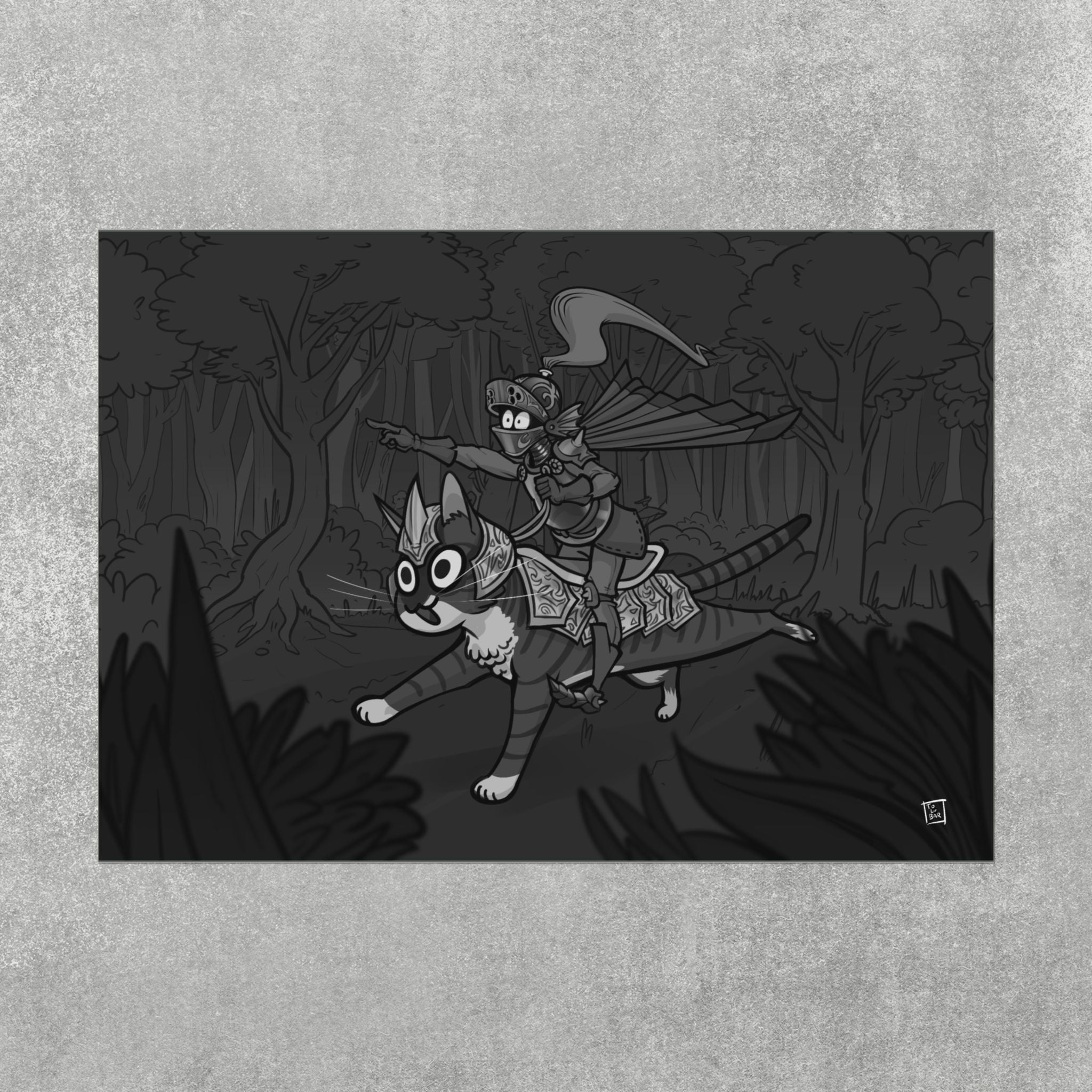 Armored Cat Poster – Mito & Knight Matthew