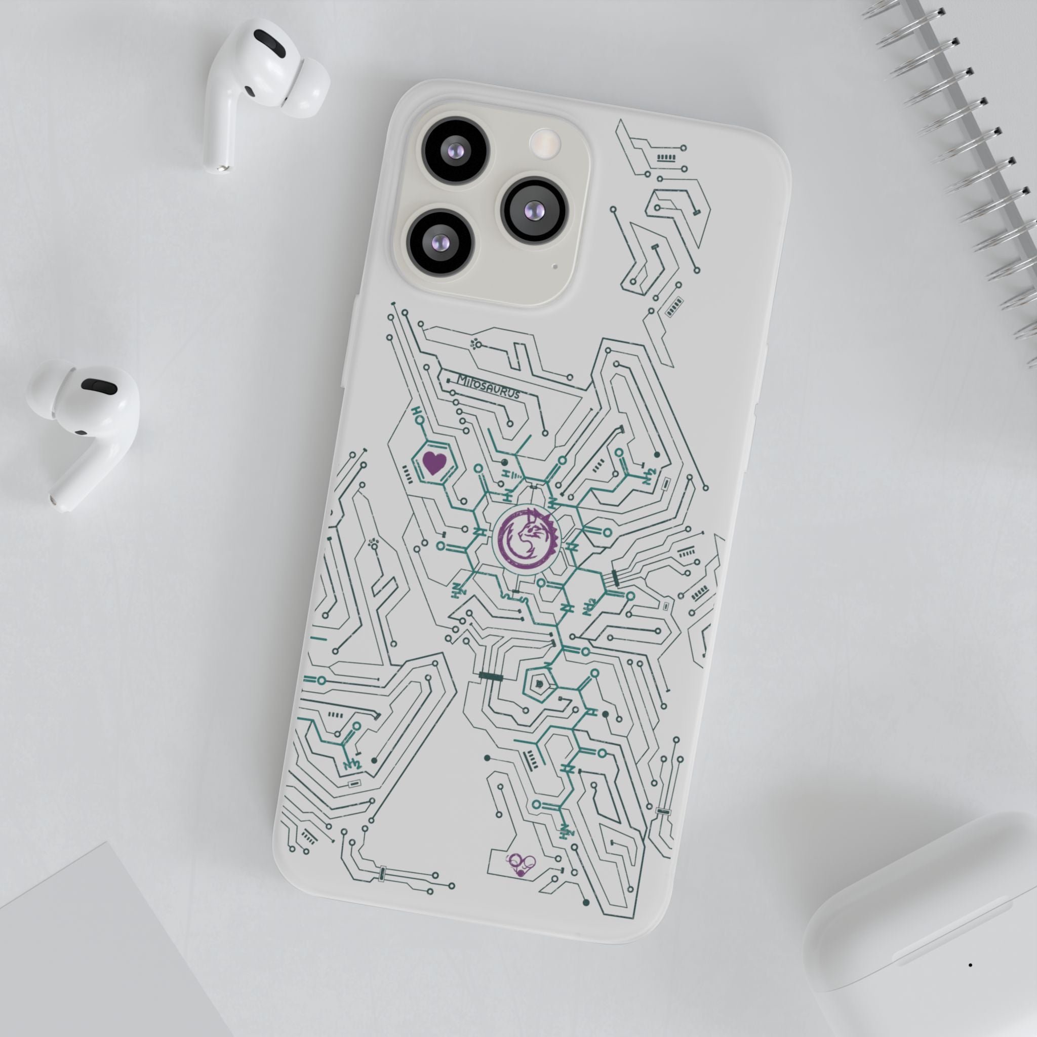 Oxytocin Molecule Circuit Board PCB Phone Case