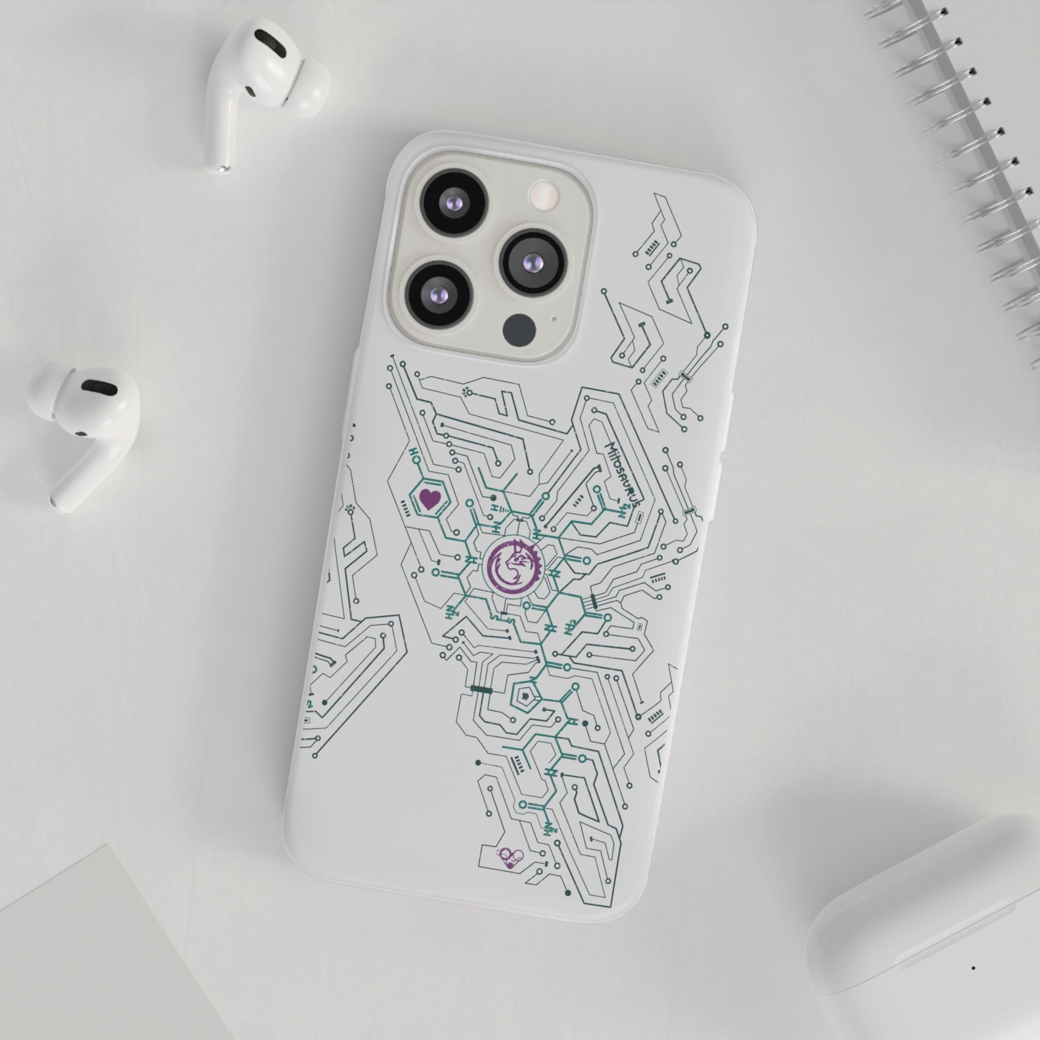 Oxytocin Molecule Circuit Board PCB Phone Case