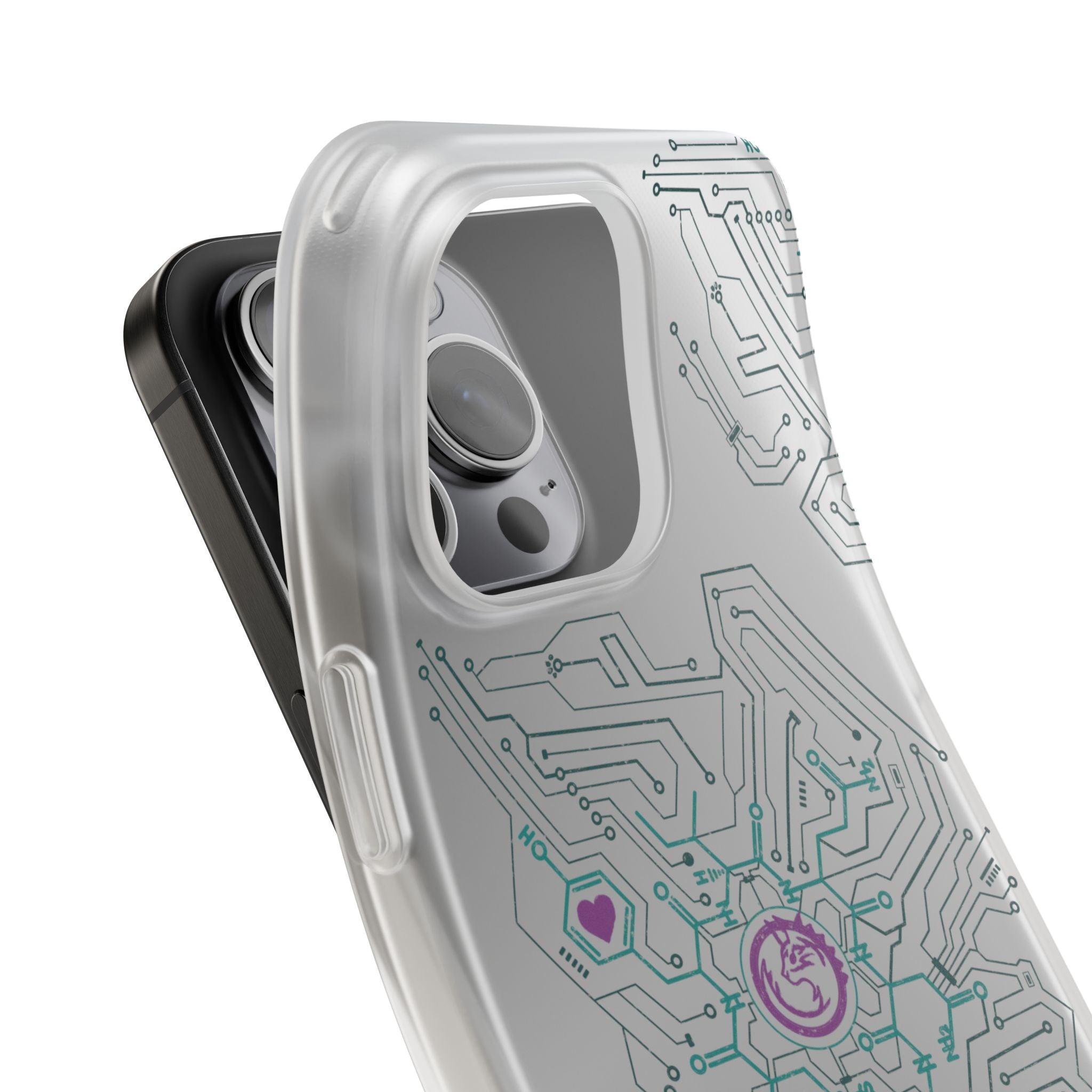 Oxytocin Molecule Circuit Board PCB Phone Case