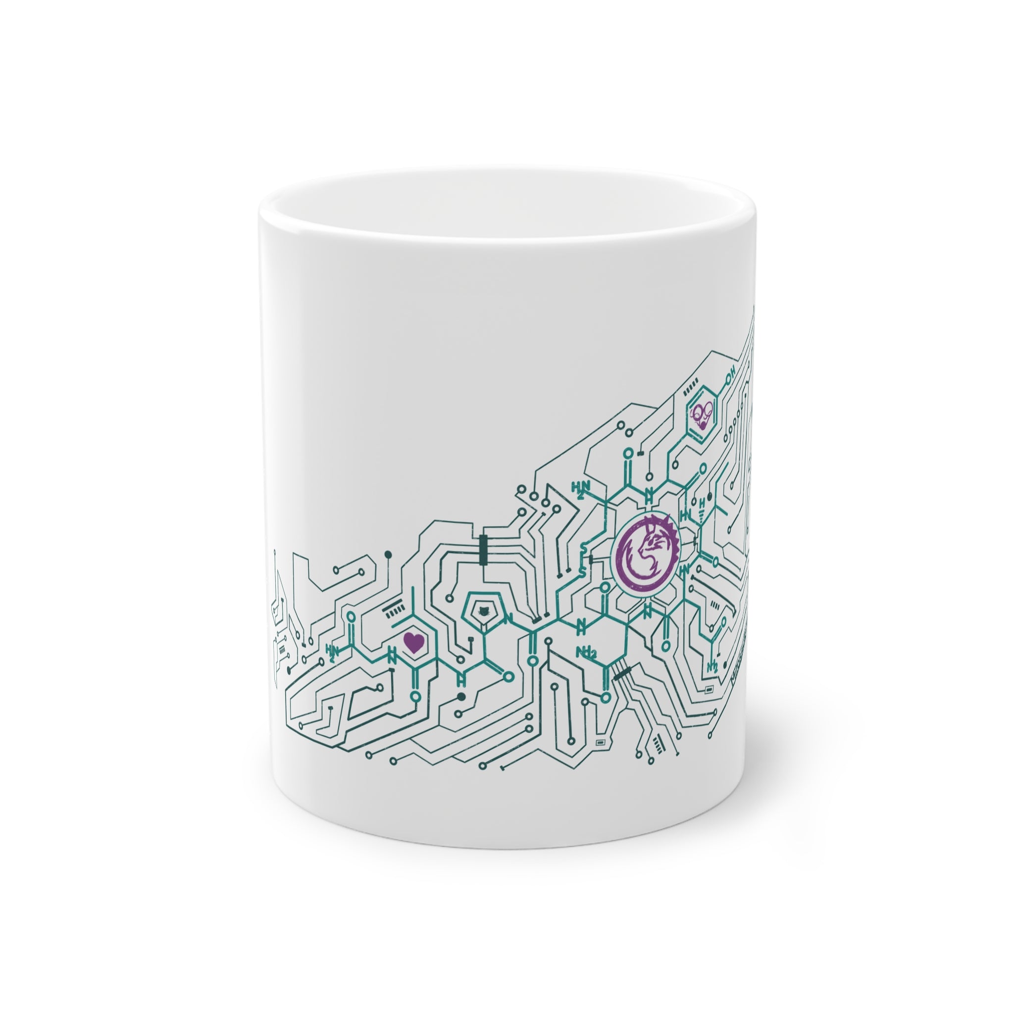 Oxytocin Molecule Circuit Board PCB Mug – Science & Tech Coffee Cup