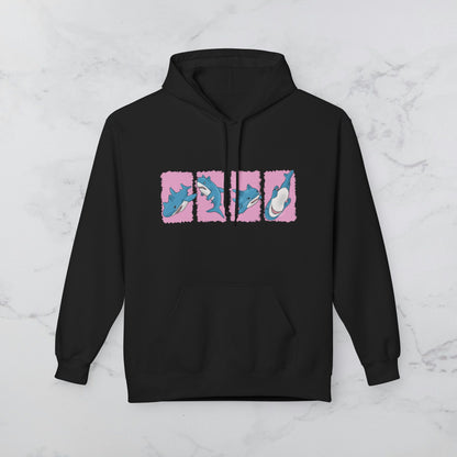 Blå Katt Hoodie