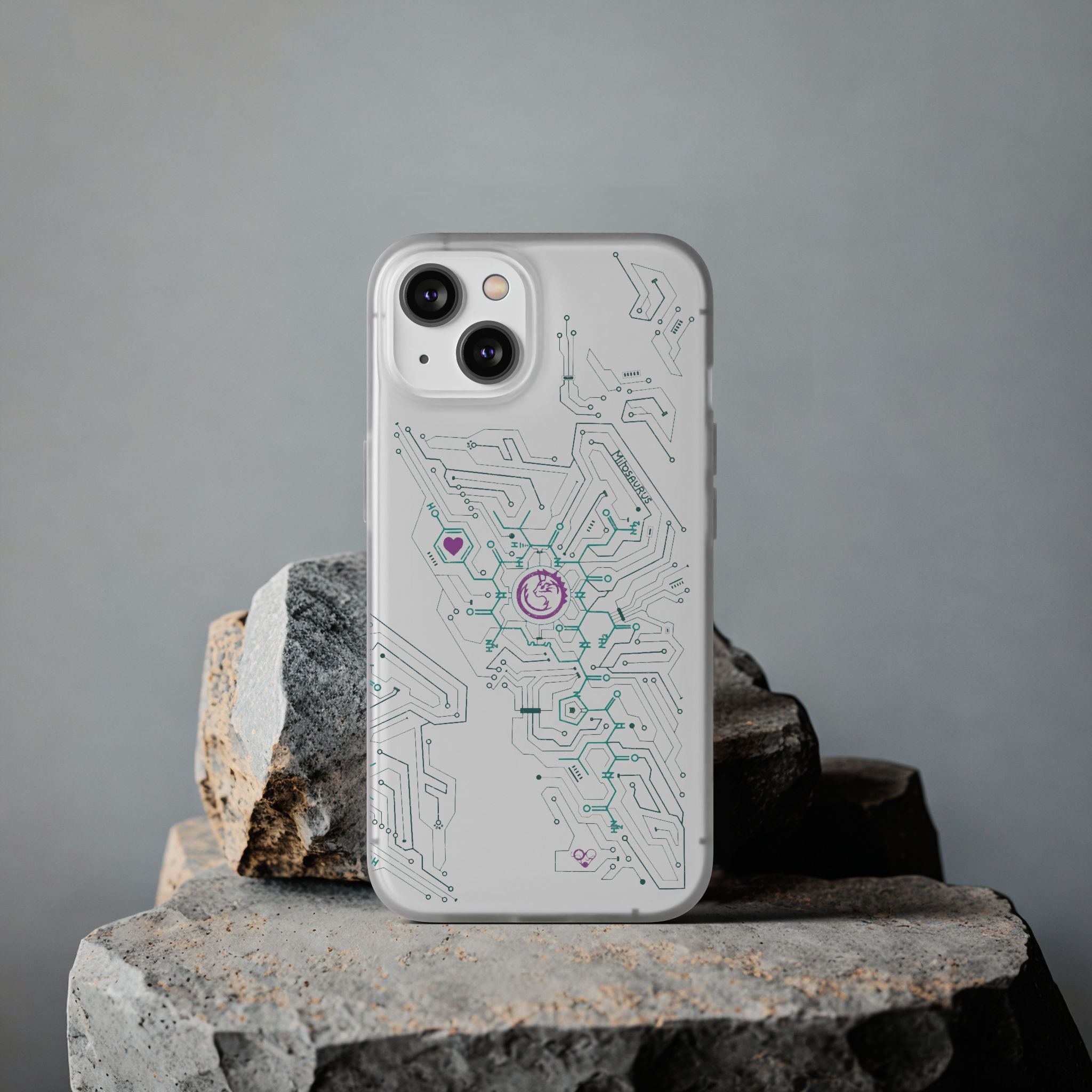 Oxytocin Molecule Circuit Board PCB Phone Case