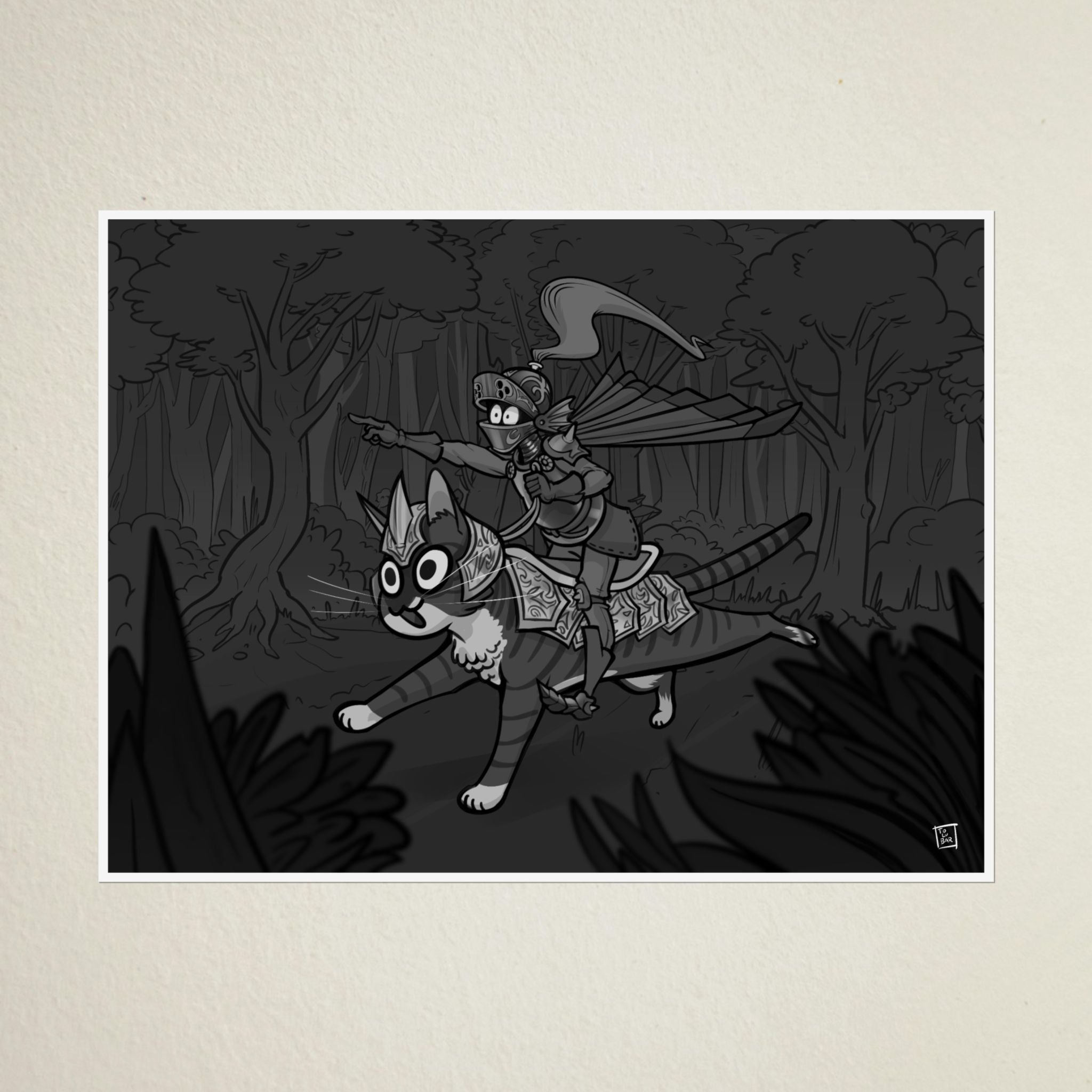Armored Cat Poster – Mito & Knight Matthew
