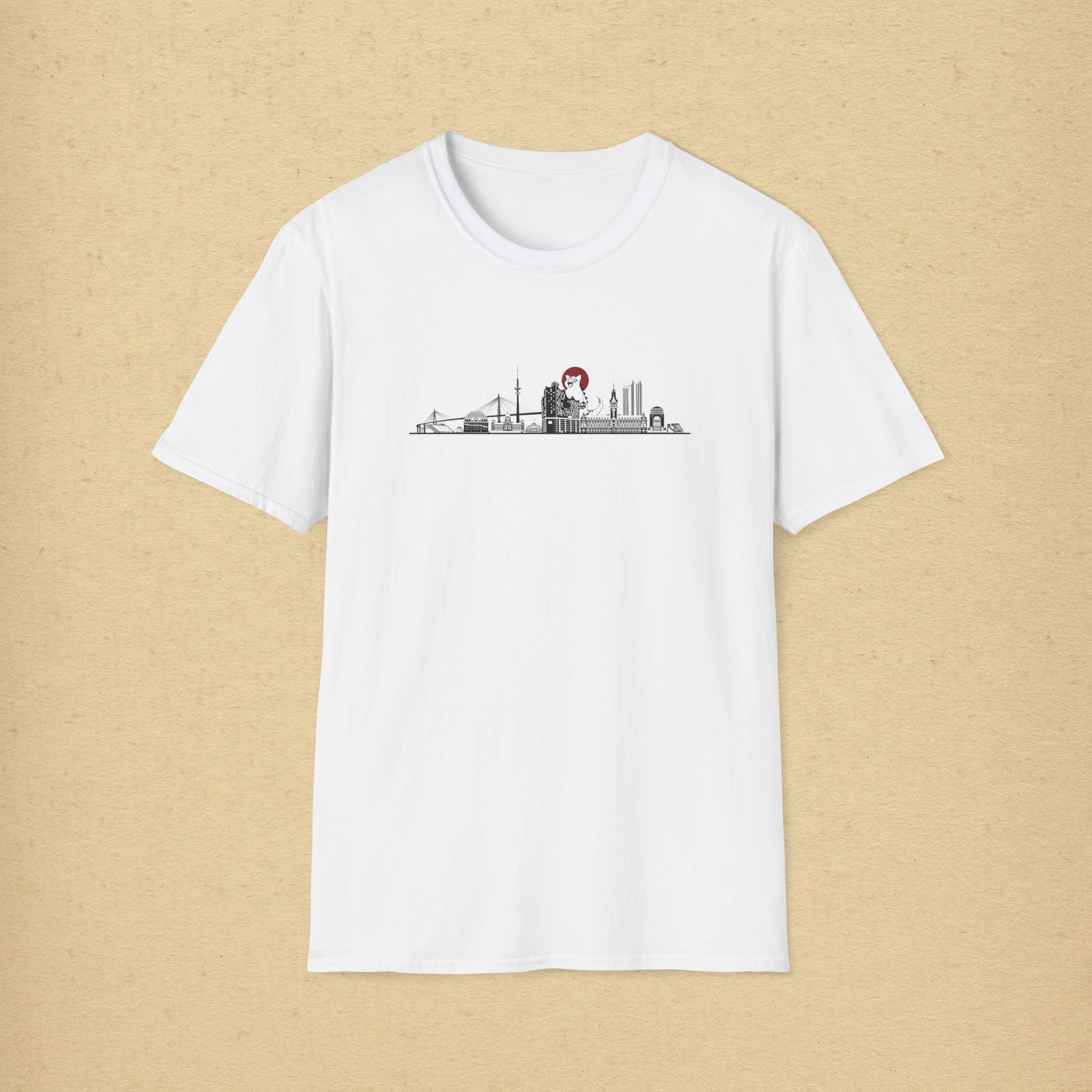 Hamburg Skyline Silhouette T-shirt