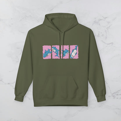 Blå Katt Hoodie