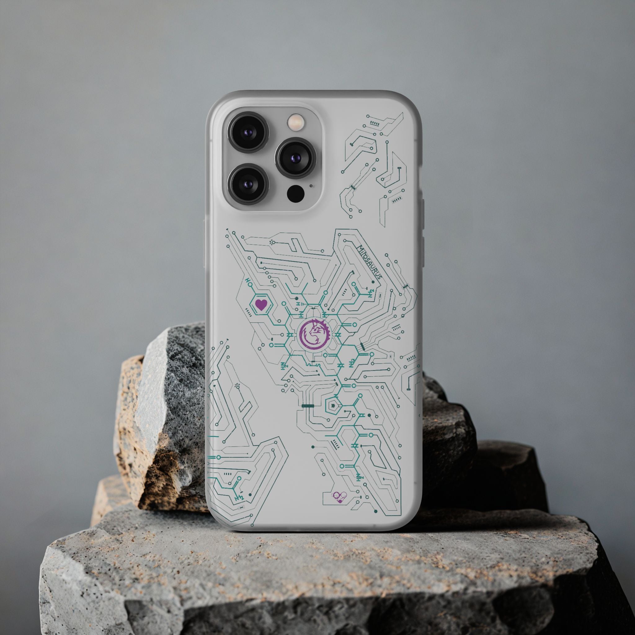 Oxytocin Molecule Circuit Board PCB Phone Case