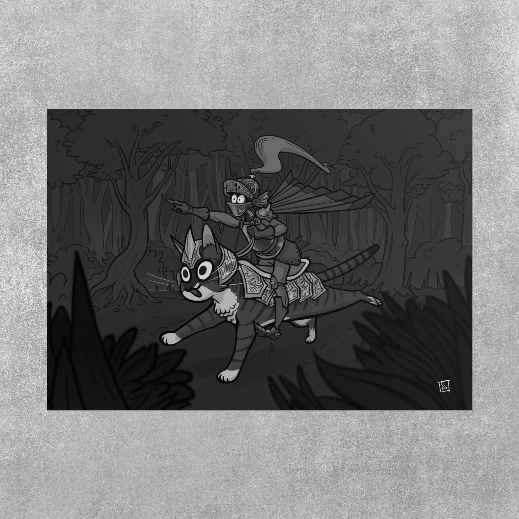 Armored Cat Poster – Mito & Knight Matthew