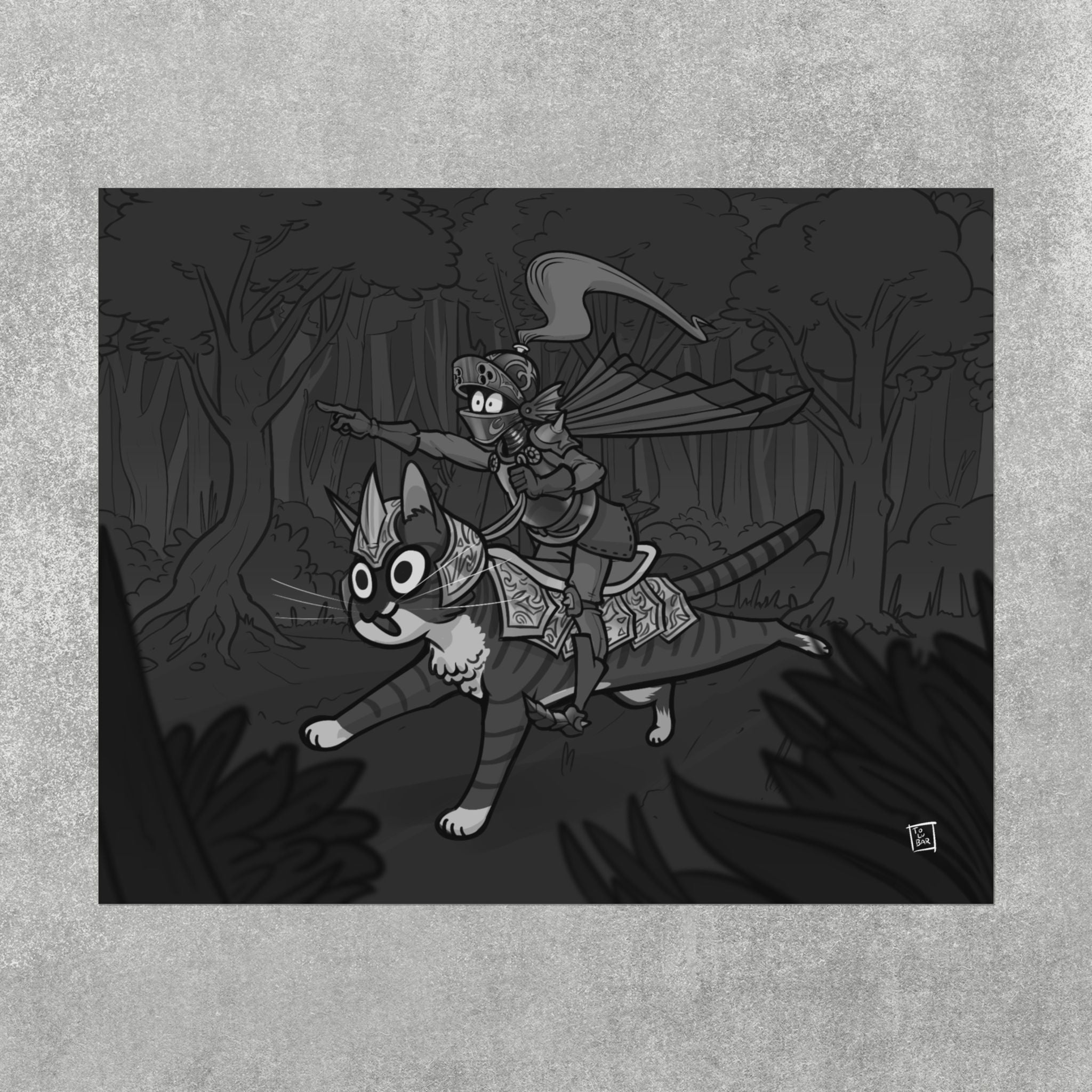 Armored Cat Poster – Mito & Knight Matthew