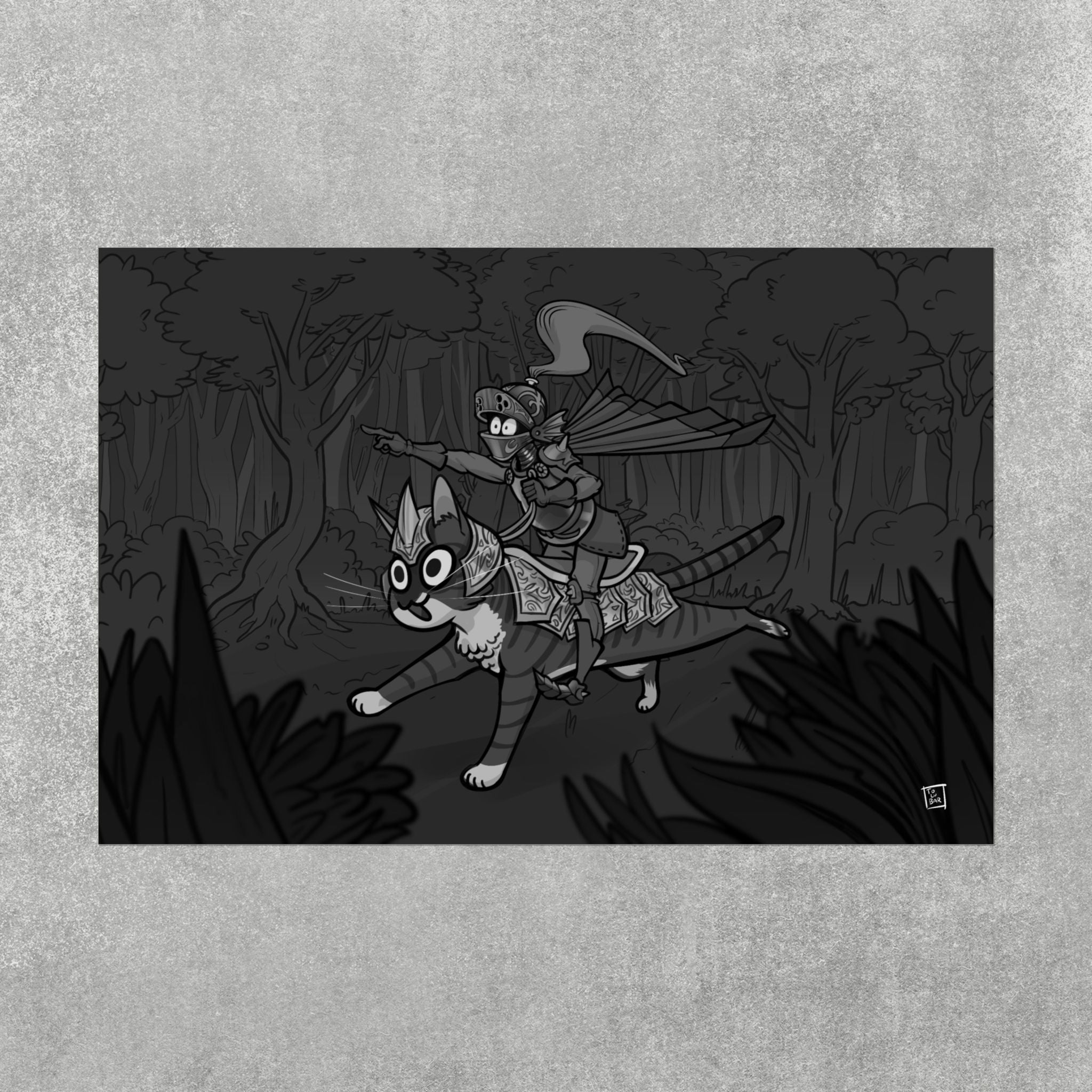 Armored Cat Poster – Mito & Knight Matthew