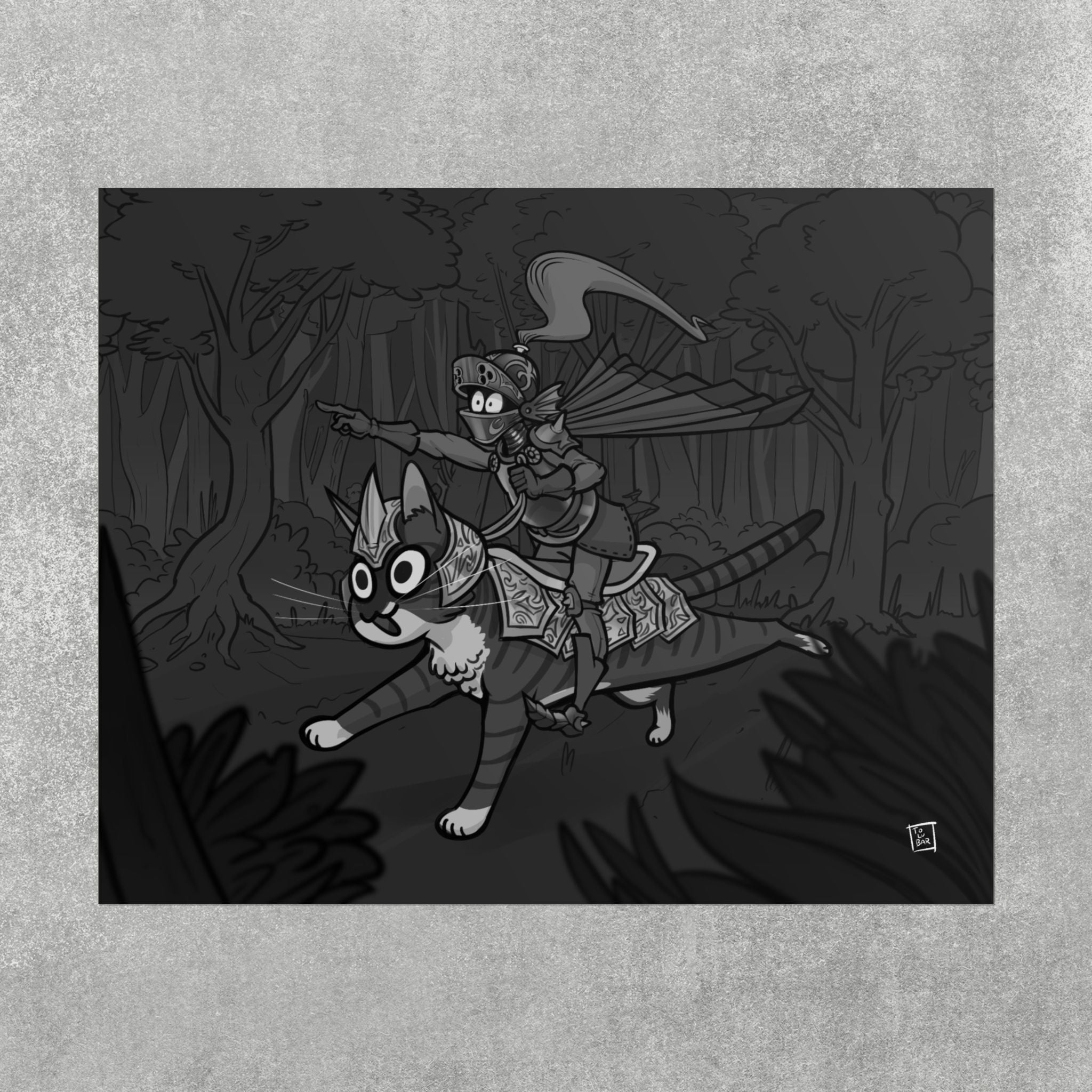Armored Cat Poster – Mito & Knight Matthew