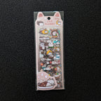 Cute waterproof calico cat stickers — kawaii orange, black and white cat designs