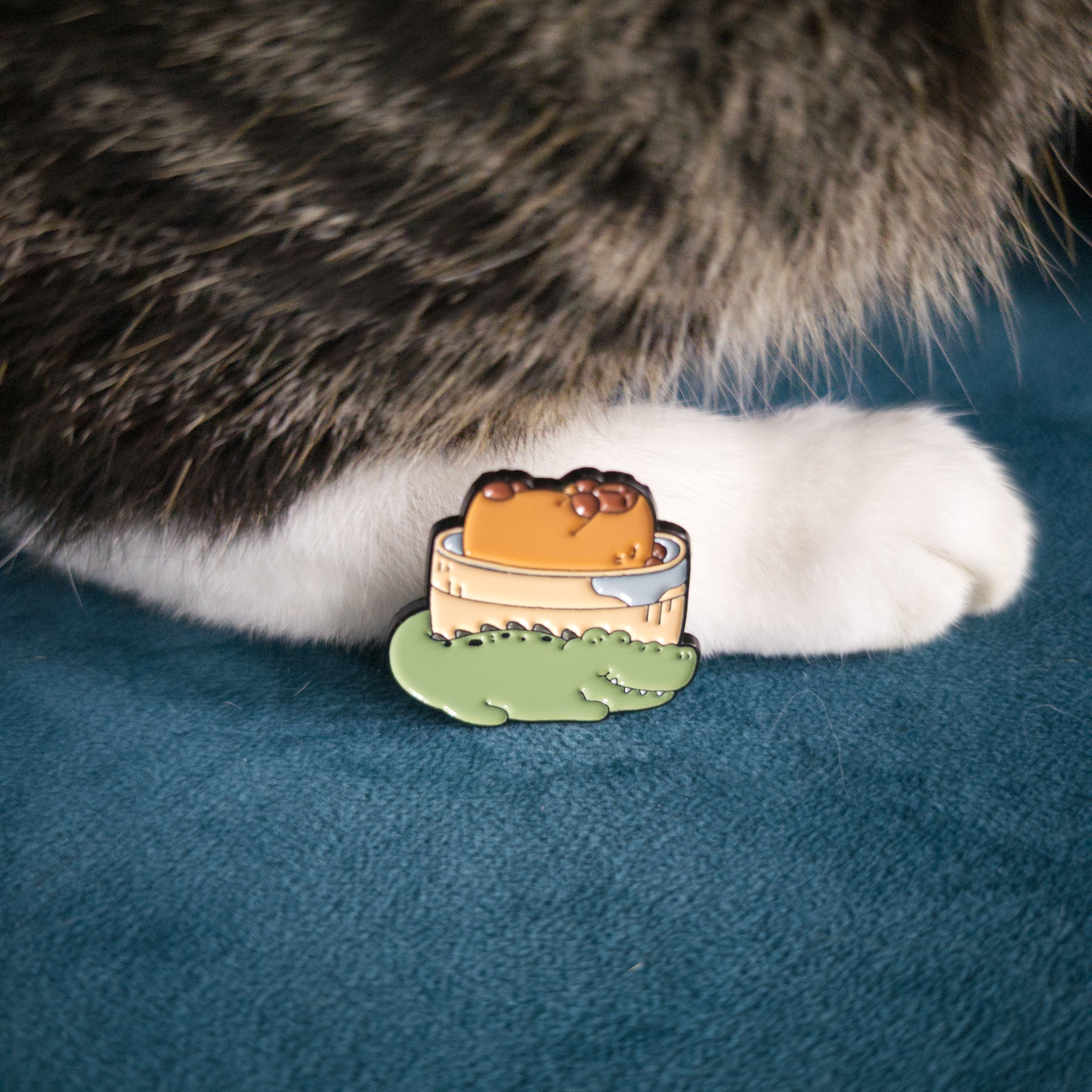 Capybara & Crocodile Pins