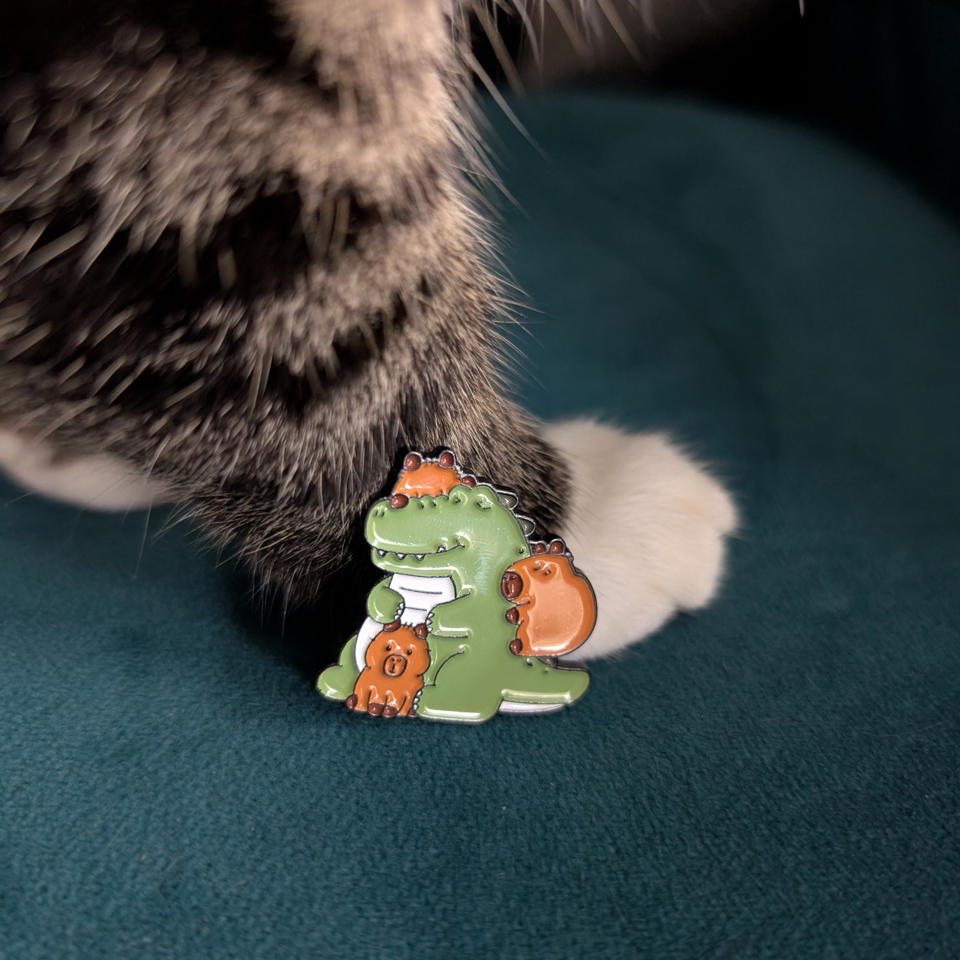 Capybara & Crocodile Pins