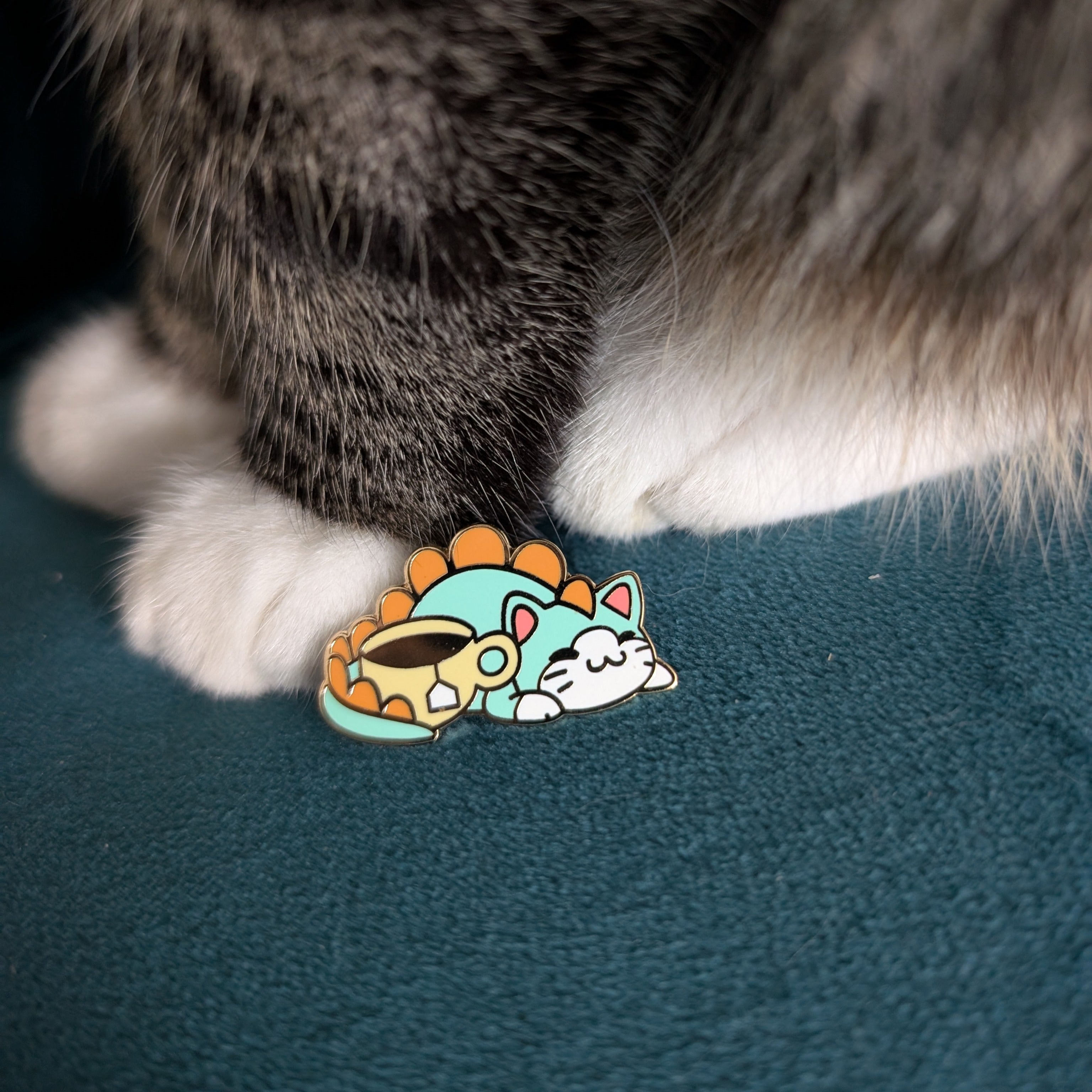 Dino Cat Pin