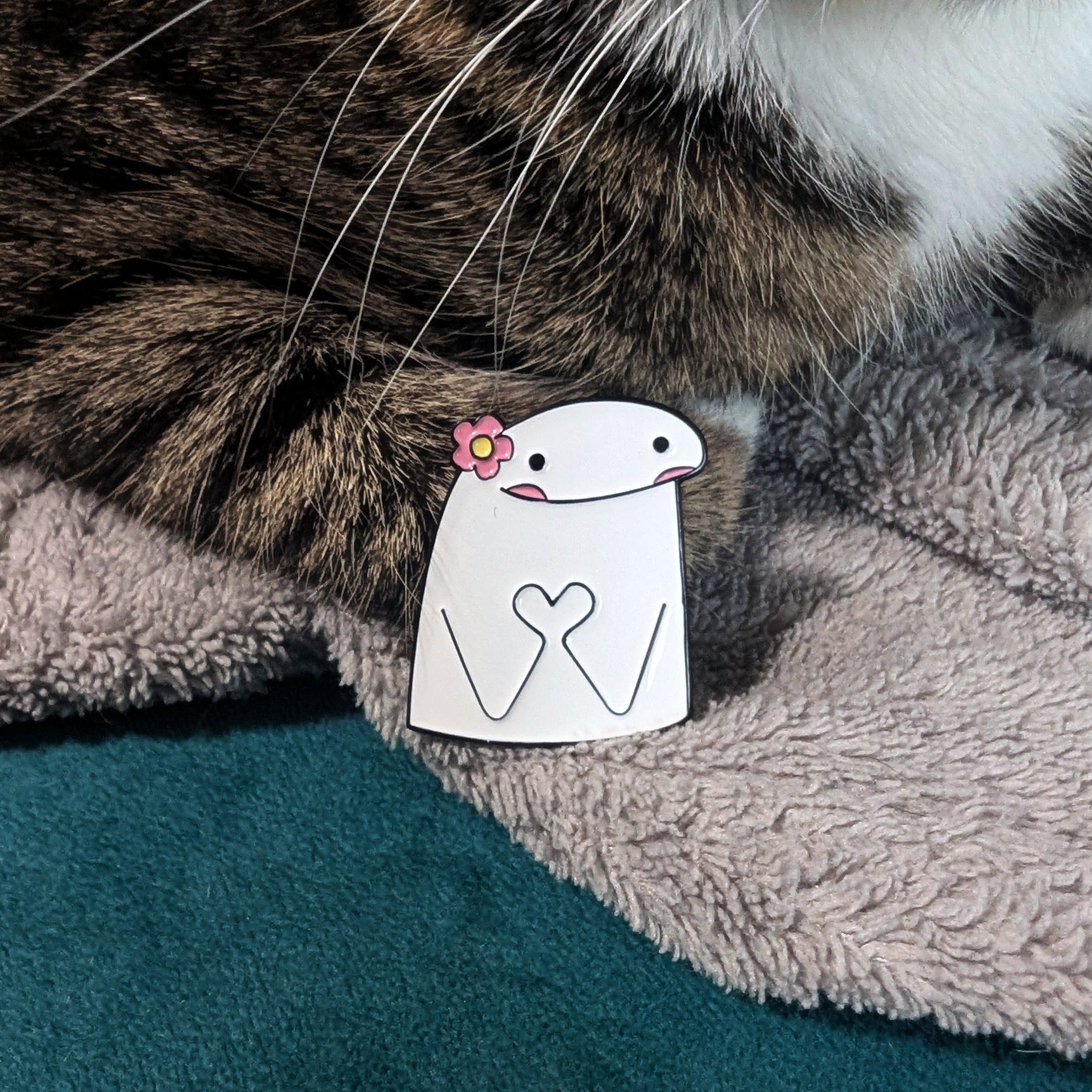 Flork flowere meme pin