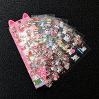 Cute waterproof grey tabby cat stickers — kawaii striped cat designs