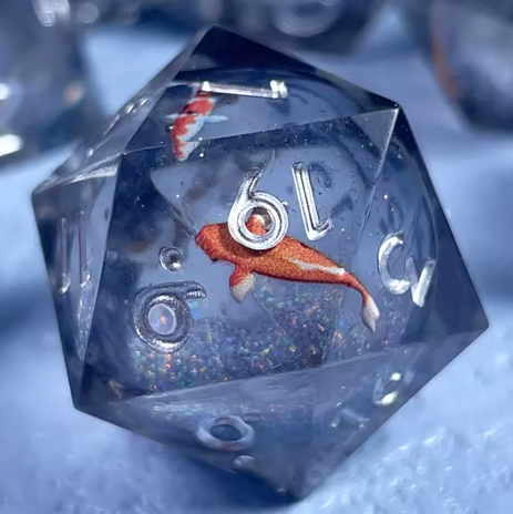 Liquid Core Fish Dice Set