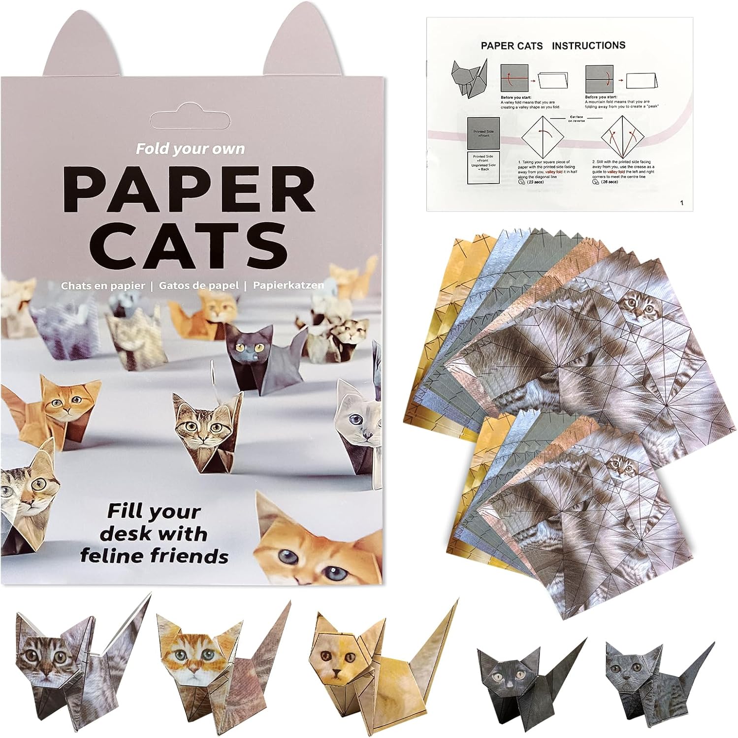 Origami Paper Cats
