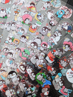 Cute waterproof penguin stickers — kawaii black and white penguin designs