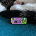 Powered By ADHD battery enamel pin — neurodivergent gift
