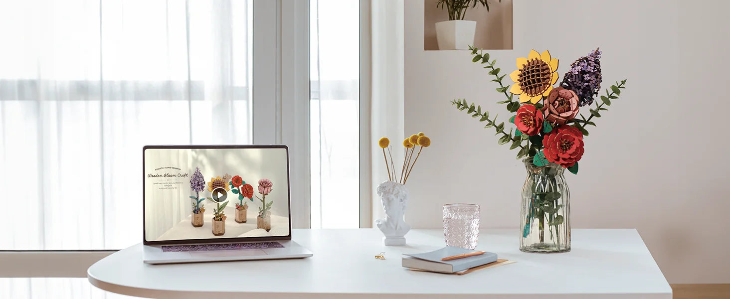 Wooden Flower Puzzle – Build Your Own Flower Bouquet DIY Craft Kit