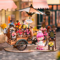 Flower Cart Wooden Model