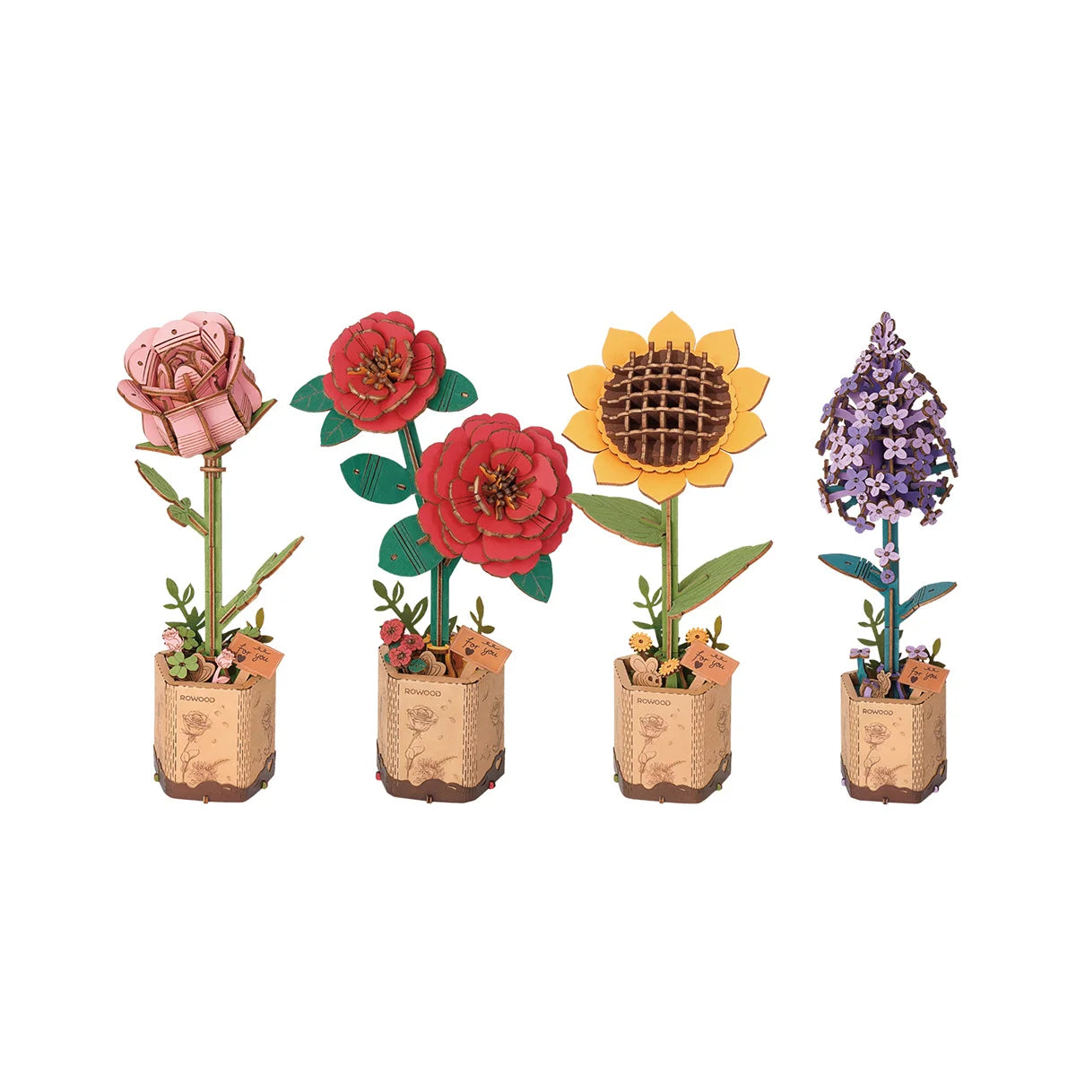 Wooden Flower Puzzle – Build Your Own Flower Bouquet DIY Craft Kit