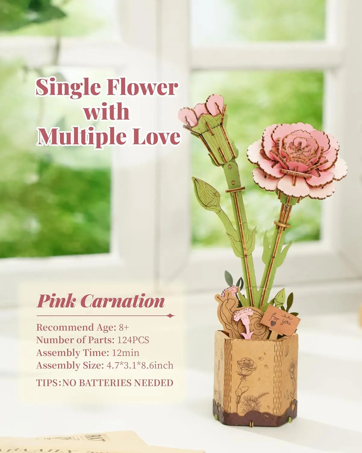 Wooden Flower Puzzle – Build Your Own Flower Bouquet DIY Craft Kit