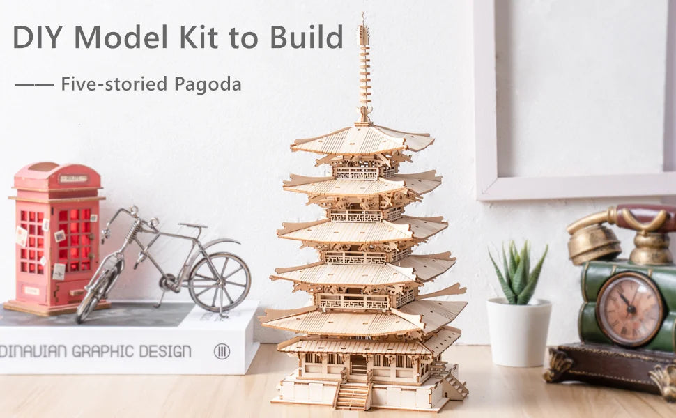 Pagode Puzzle 3D en Bois