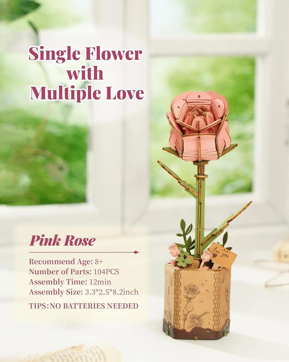 Wooden Flower Puzzle – Build Your Own Flower Bouquet DIY Craft Kit