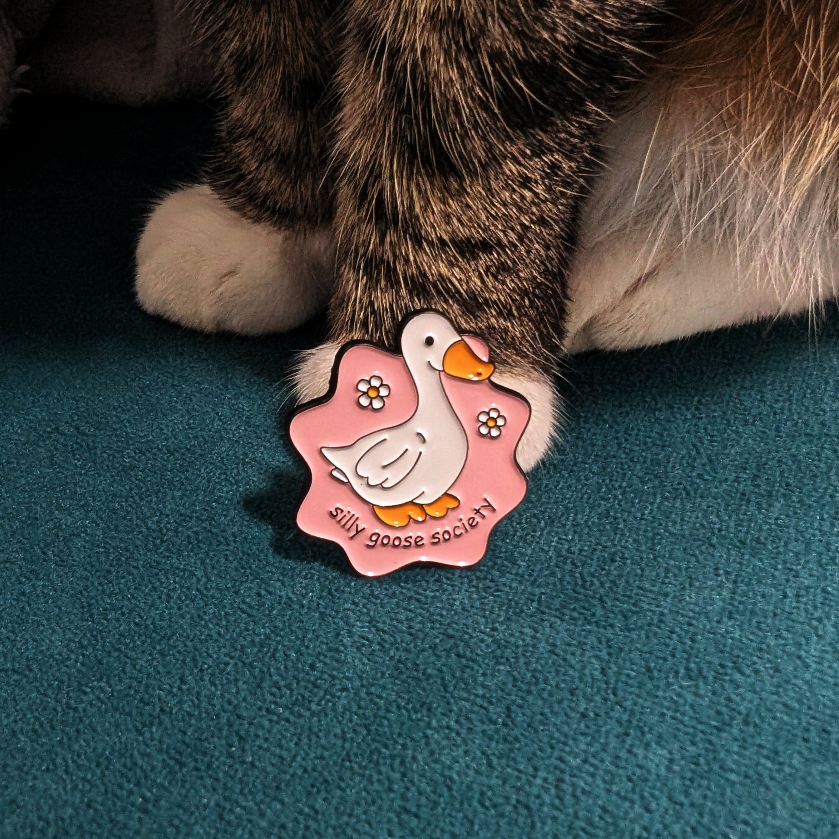 Silly Goose Society enamel pin — goose meme gift